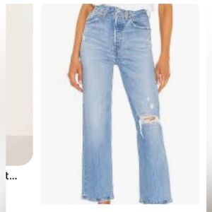 Levi’s Ribcage straight ankle jeans button fly light wash size 31